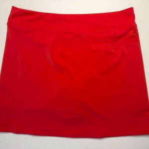 Adidas Women's Red Skirt, built in shorts, no pockets for tennis balls